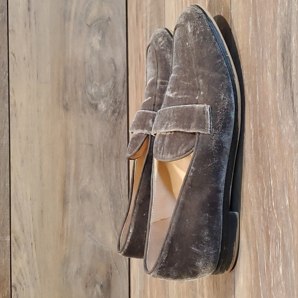 Anthropologie Franco Sarto velvet Loafer flats shoes sz 10M - Picture 2 of 13